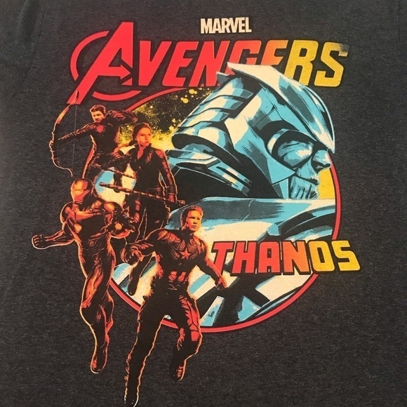 Marvel Avengers Thanos Men’s Gray Graphic Tee - Picture 3 of 4